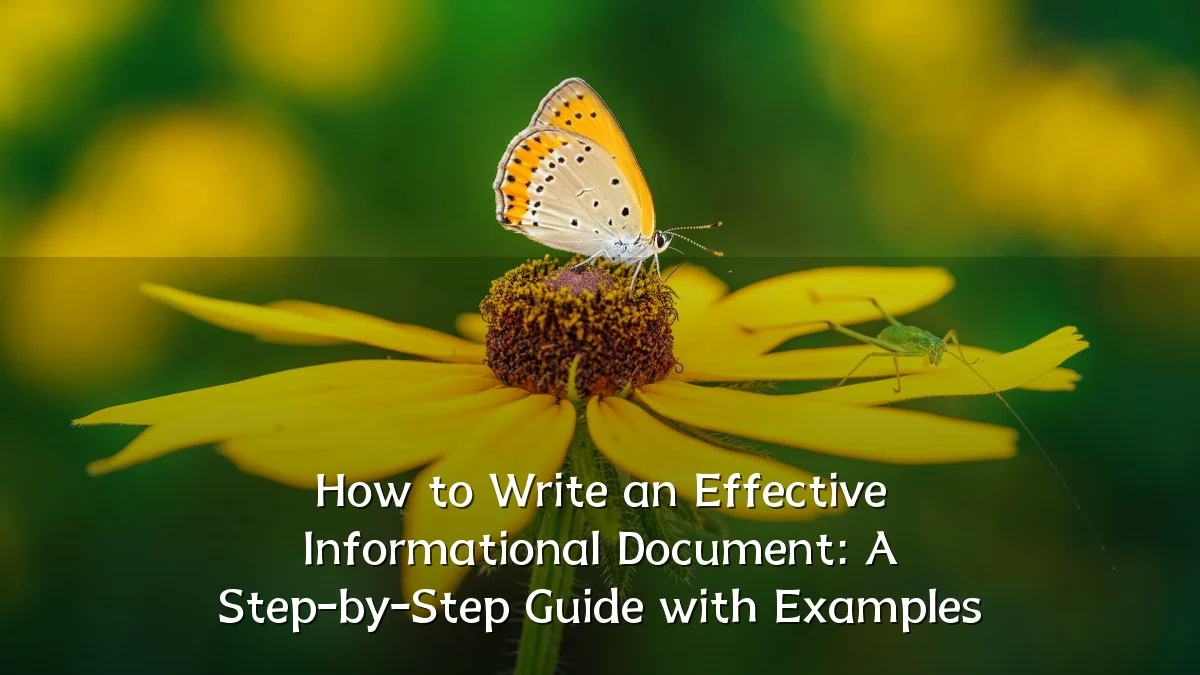 How to Write an Effective Informational Document: A Step-by-Step Guide with Examples
